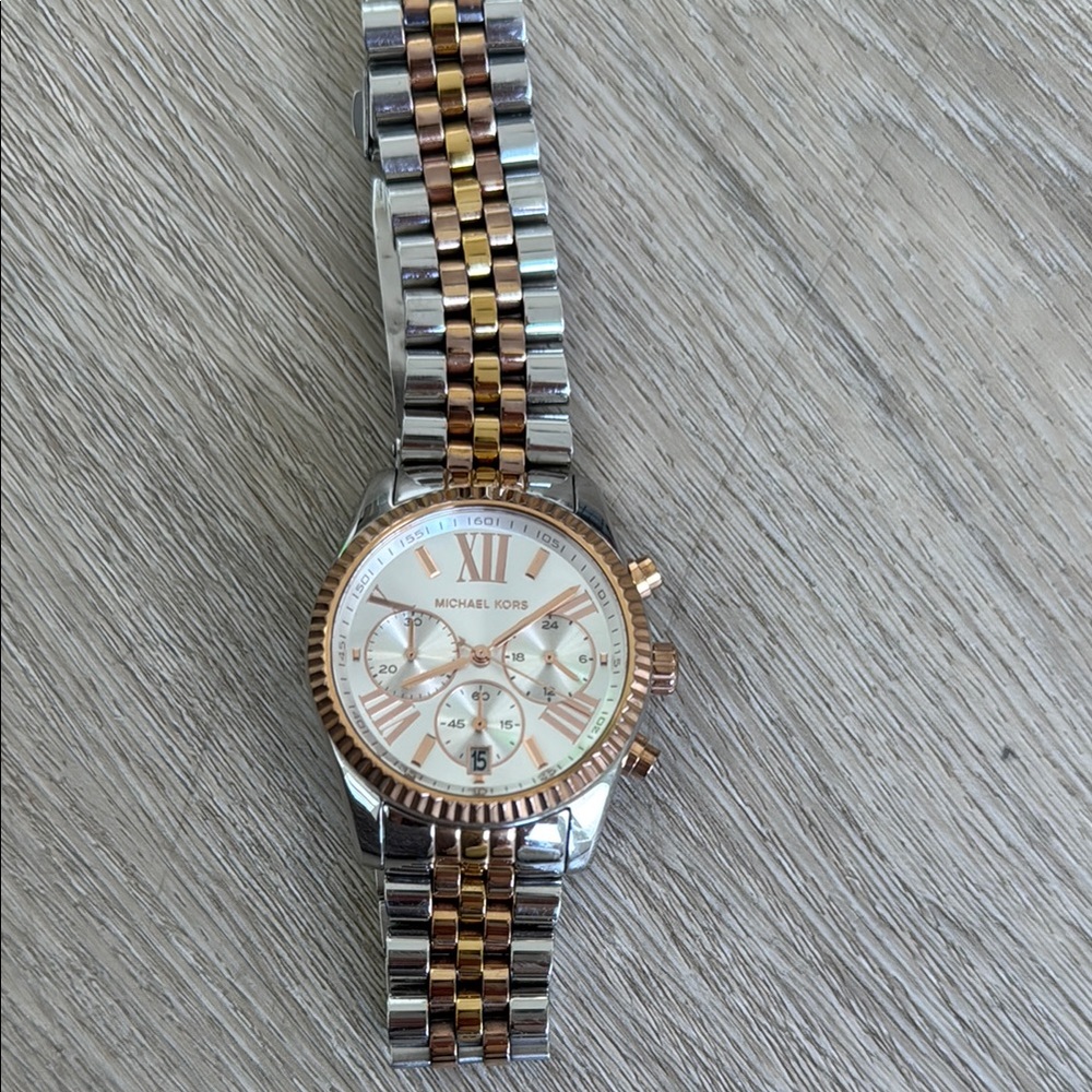 Michael Kors Silver and Gold Luxury Watch